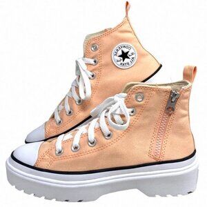 Converse Chuck Lugged Lift Hi Platform Sneaker Kids A03968C Canvas Coral Women's